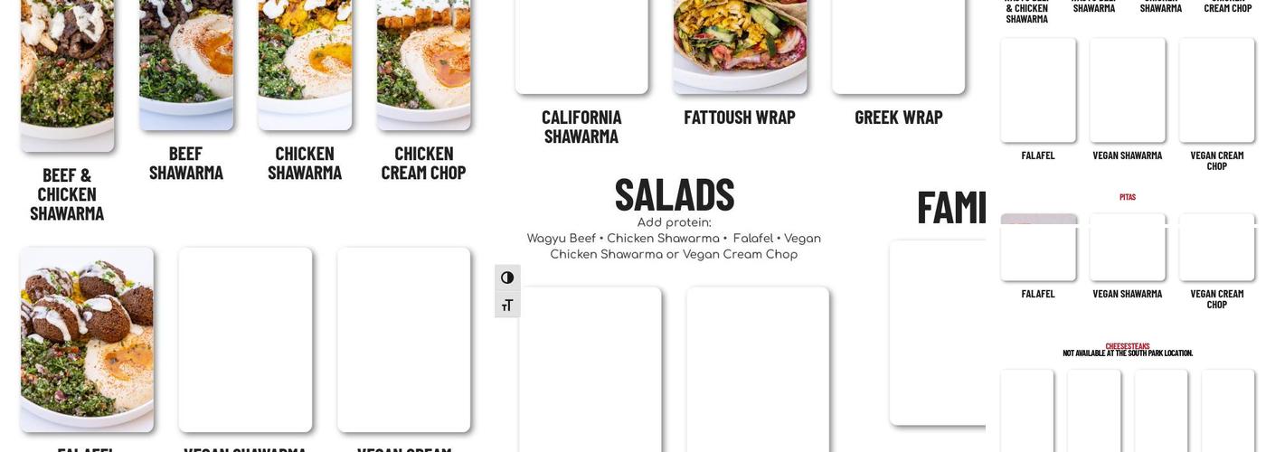 Shawarma Guys Menu