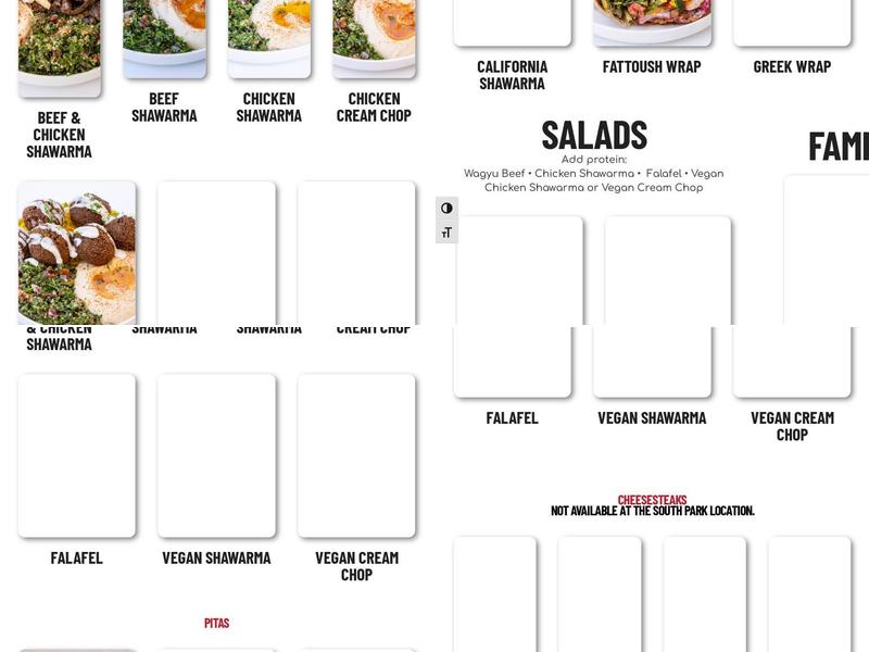 Shawarma Guys Menu