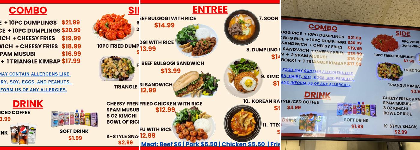 Bulgogi Town Menu