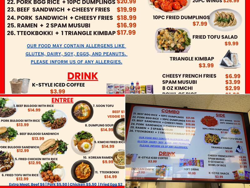 Bulgogi Town Menu