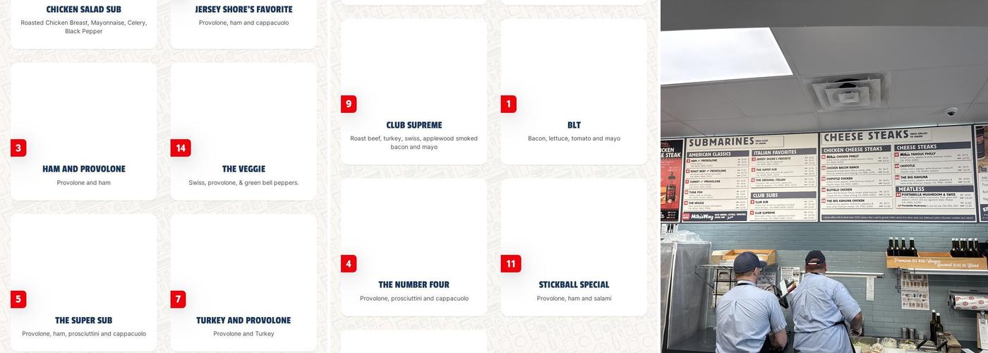 Jersey Mike's Subs Menu