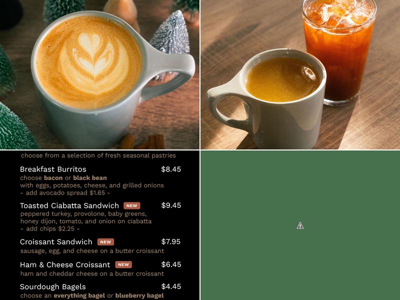 Canyons Coffee Menu