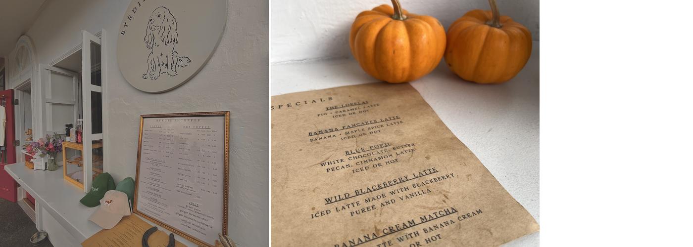 Byrdie's Coffee Menu