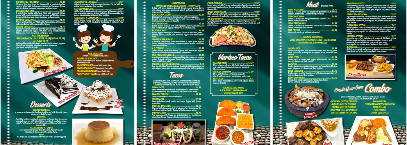 Pueblo Real Menu