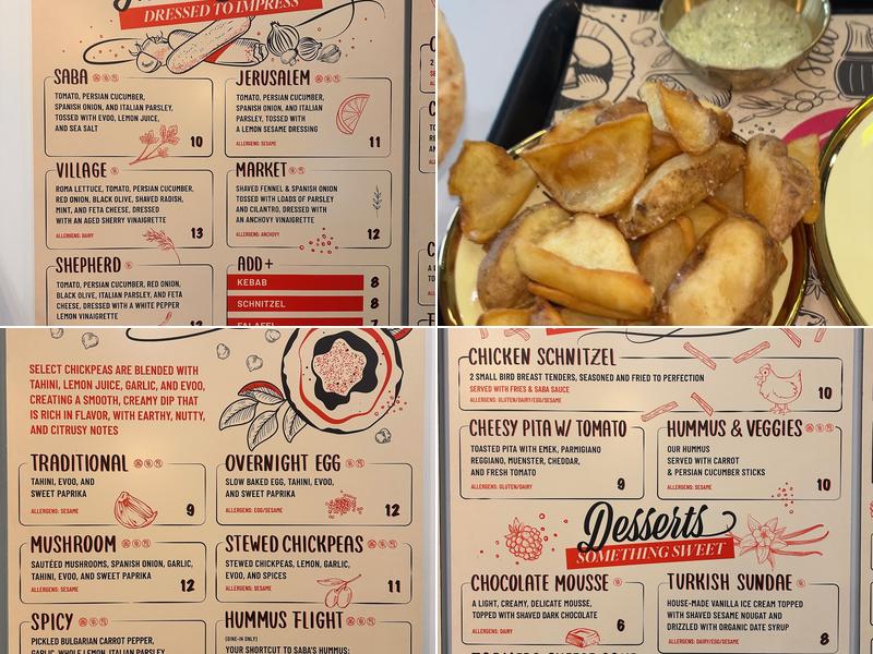Saba Menu