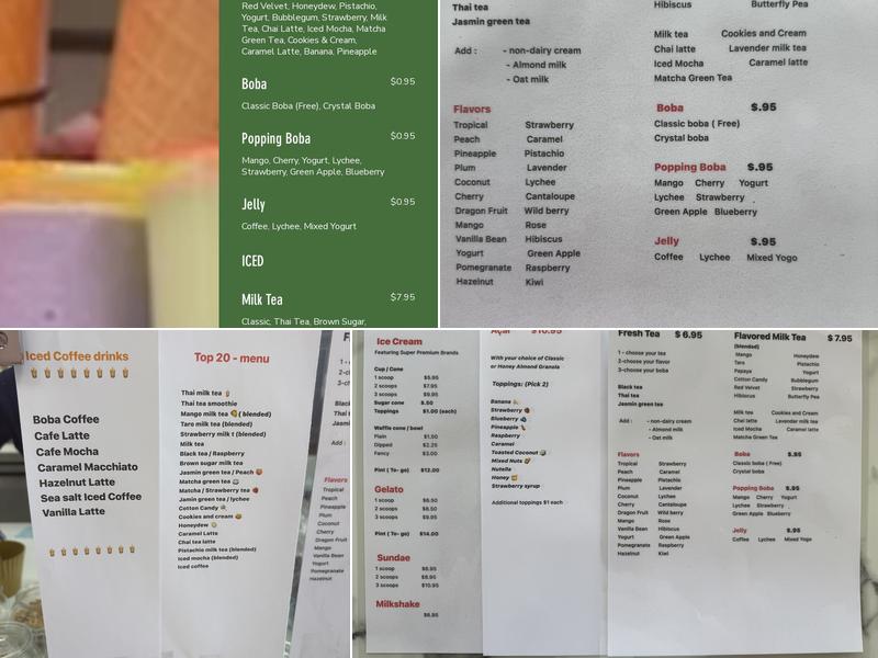 Milk & Sugar Time Menu