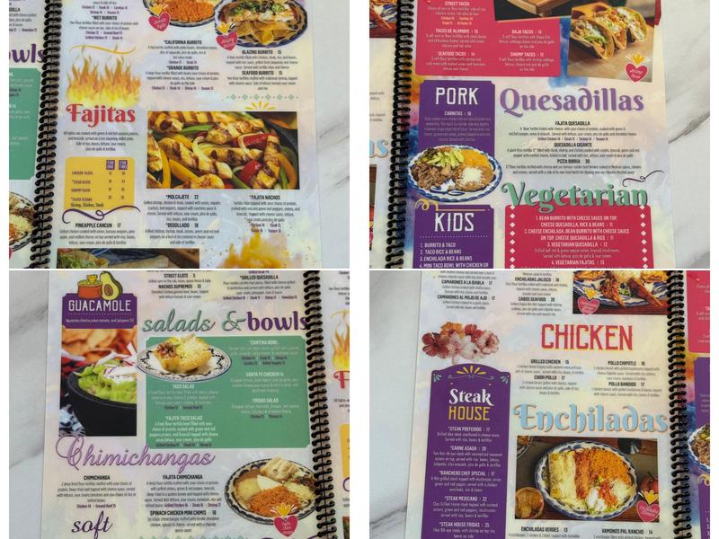Frida's Modern Mexican Menu