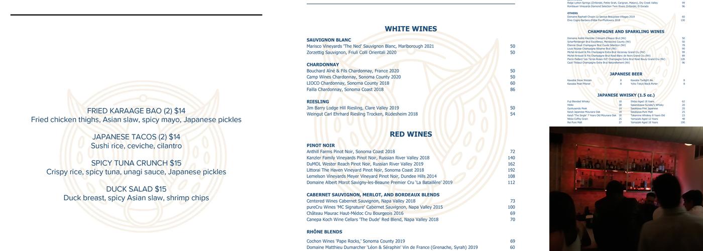 Esco Menu