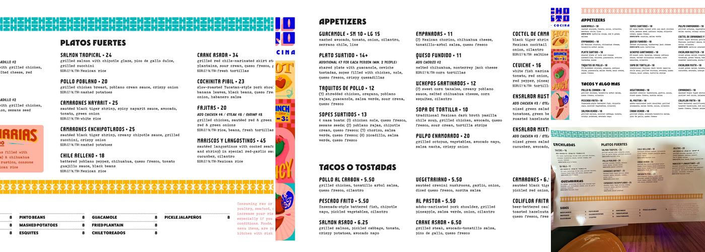 Mucho Gusto Barra + Cocina - Chicago Menu
