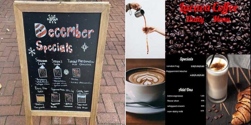 Lacava Coffee Company Menu