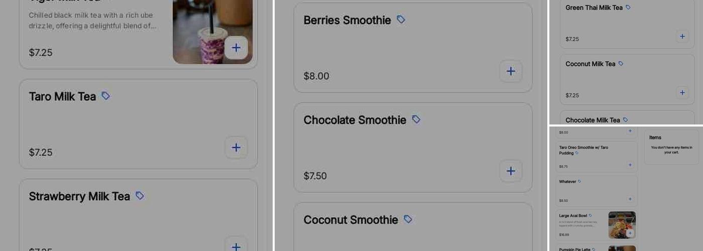 JayDay Cafe&Boba Kennewick Menu