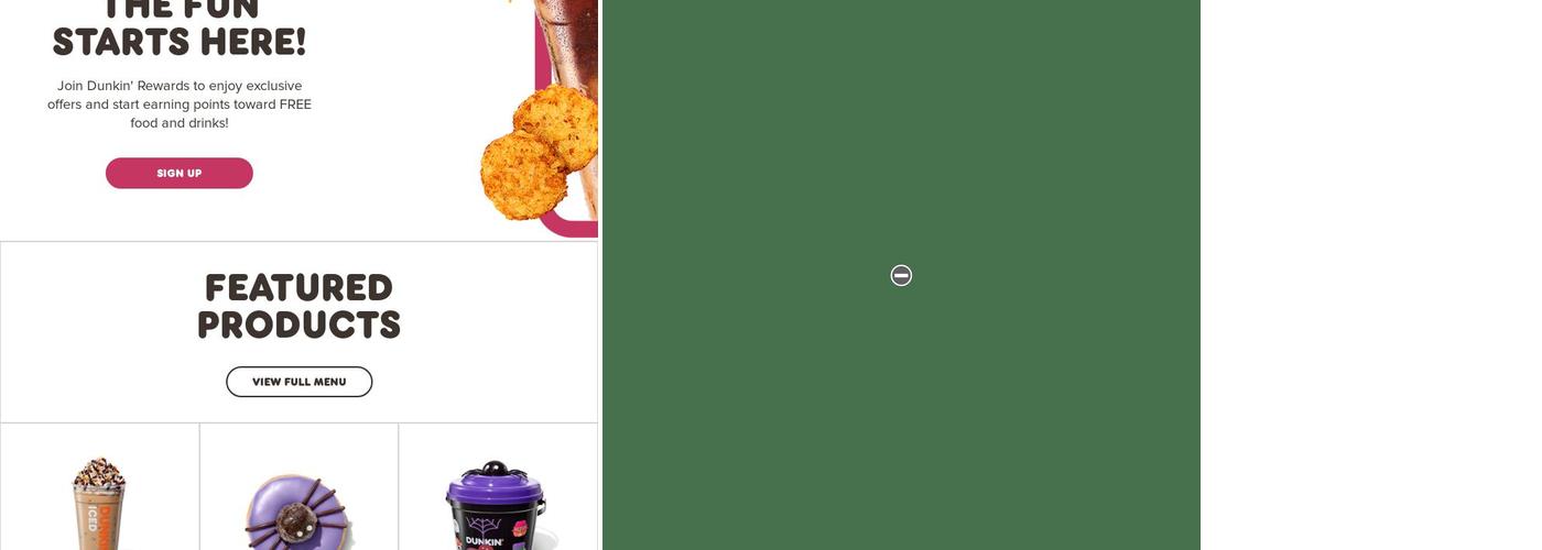 Dunkin' Menu