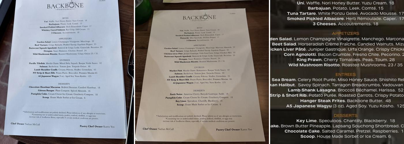 Backbone Menu
