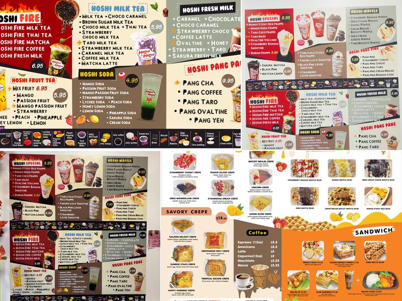 Hoshi Hoshi Bubble Tea & Crepes ( GR) Menu