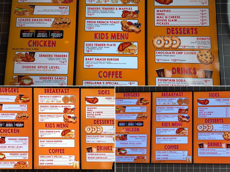 Senders Menu