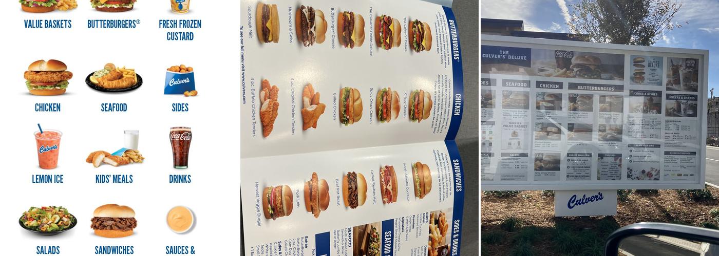 Culver’s Menu