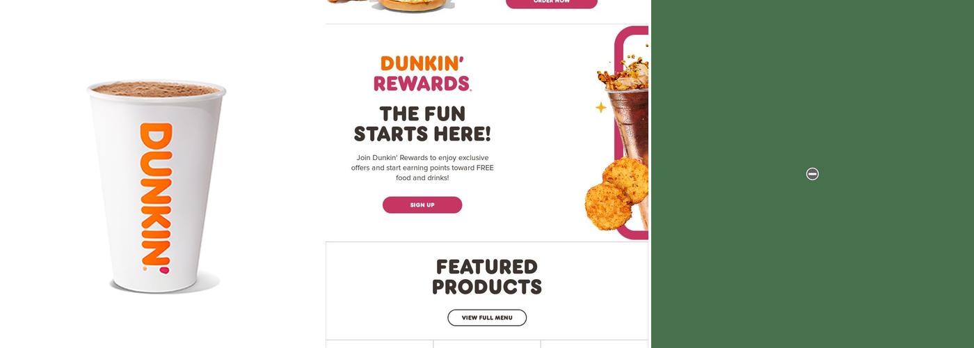 Dunkin' Menu