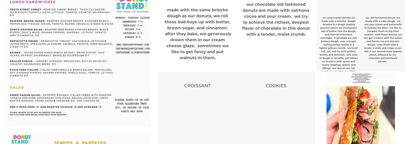The Donut Stand Menu