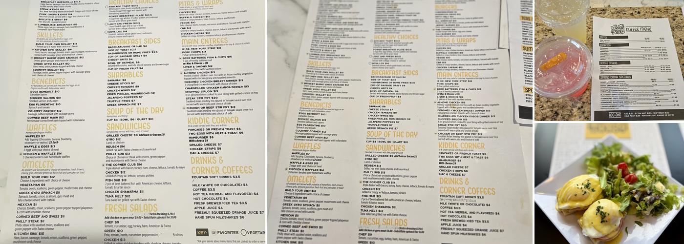 The Corner Brunch House Menu