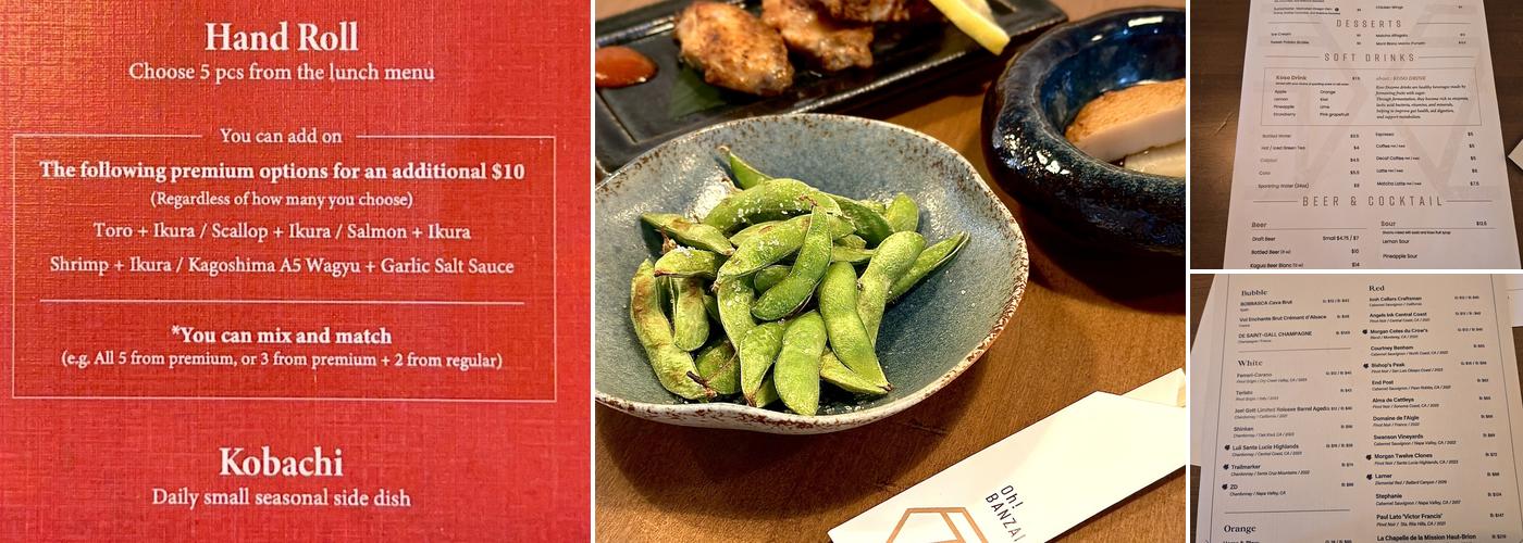Oh! BANZAI Menu