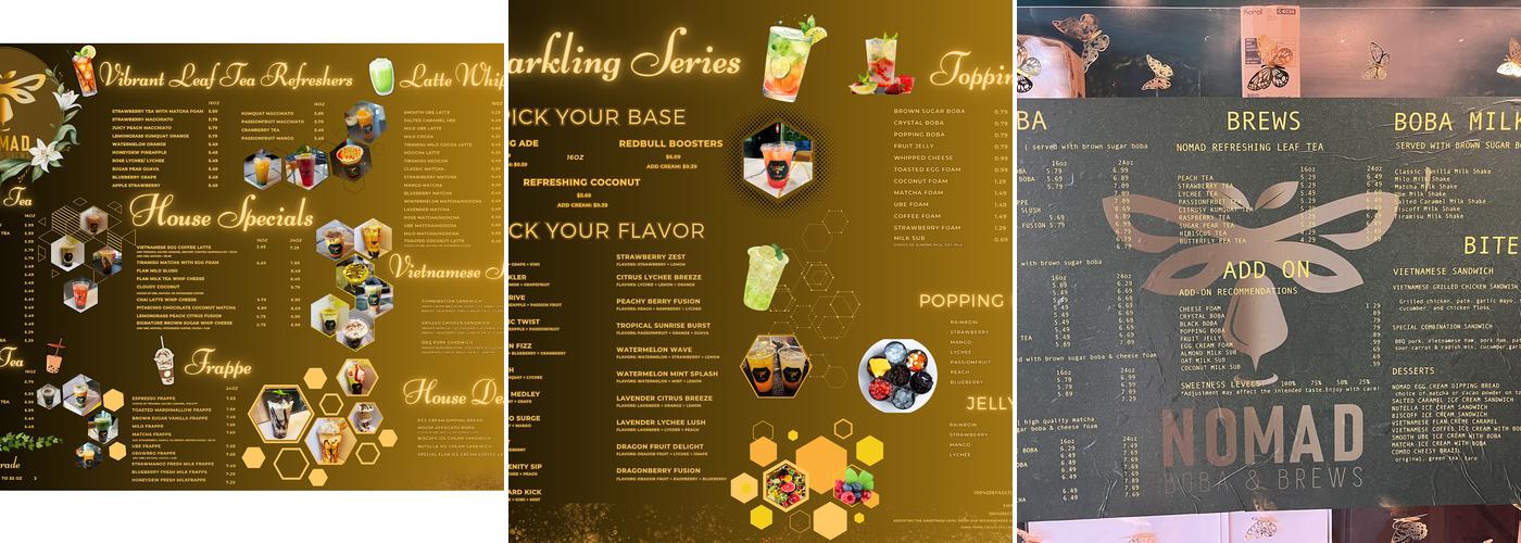 Nomad Boba Menu