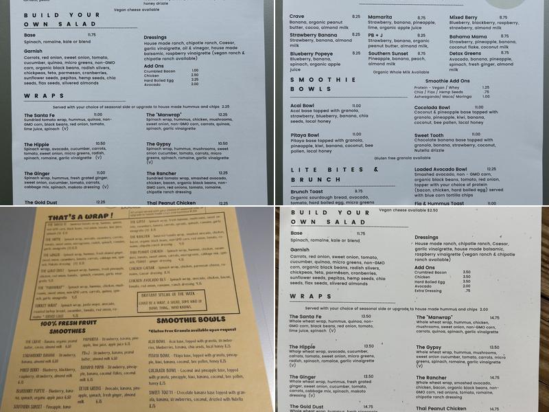 Organically Local Menu