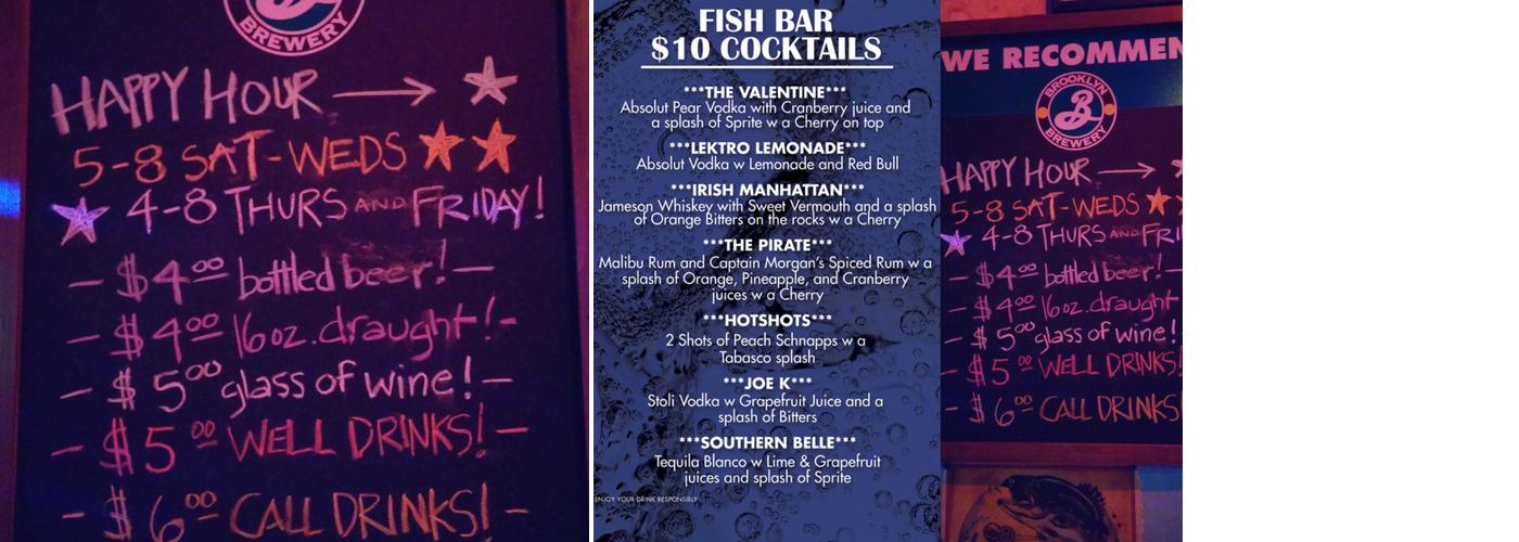Fish Bar Menu