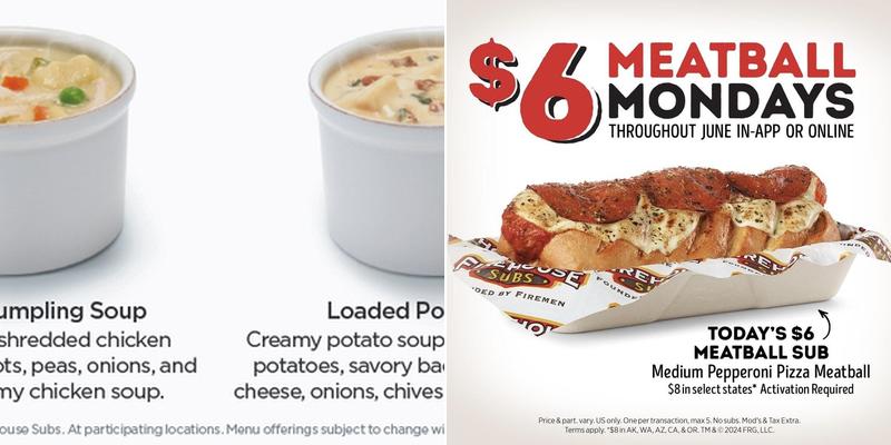 Firehouse Subs Spring Creek Village Menu