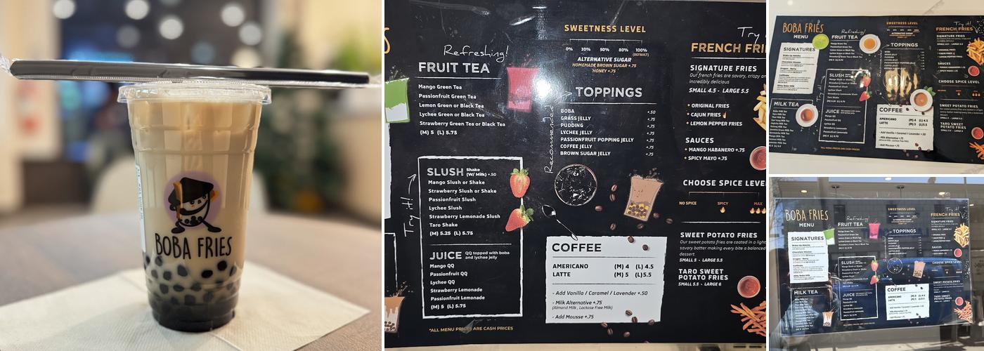 Boba Fries Menu