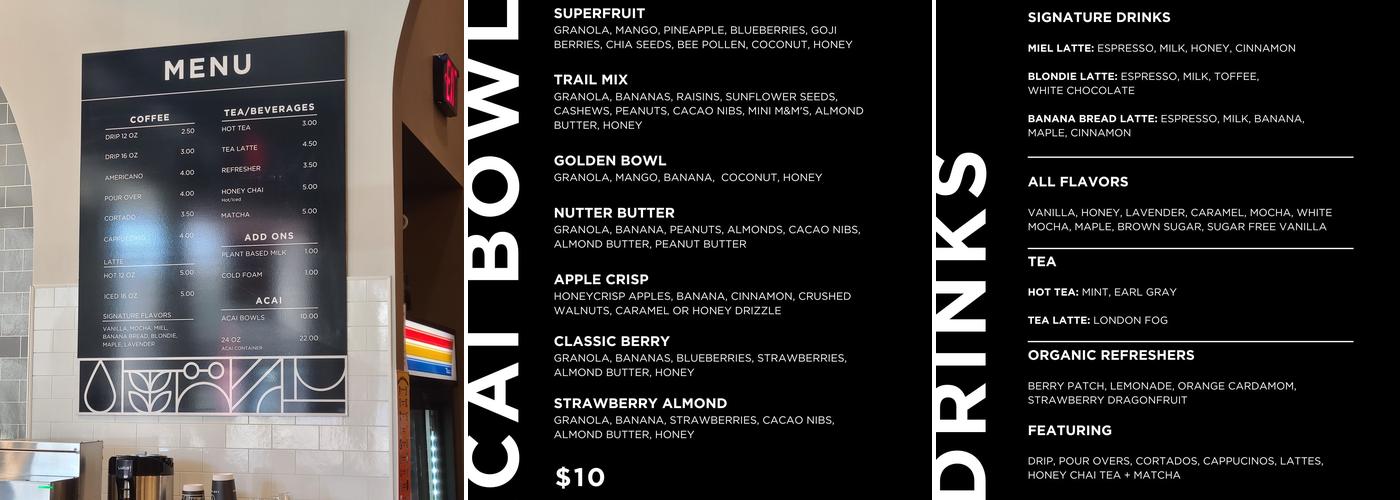 Lab Coffee Downtown Menu