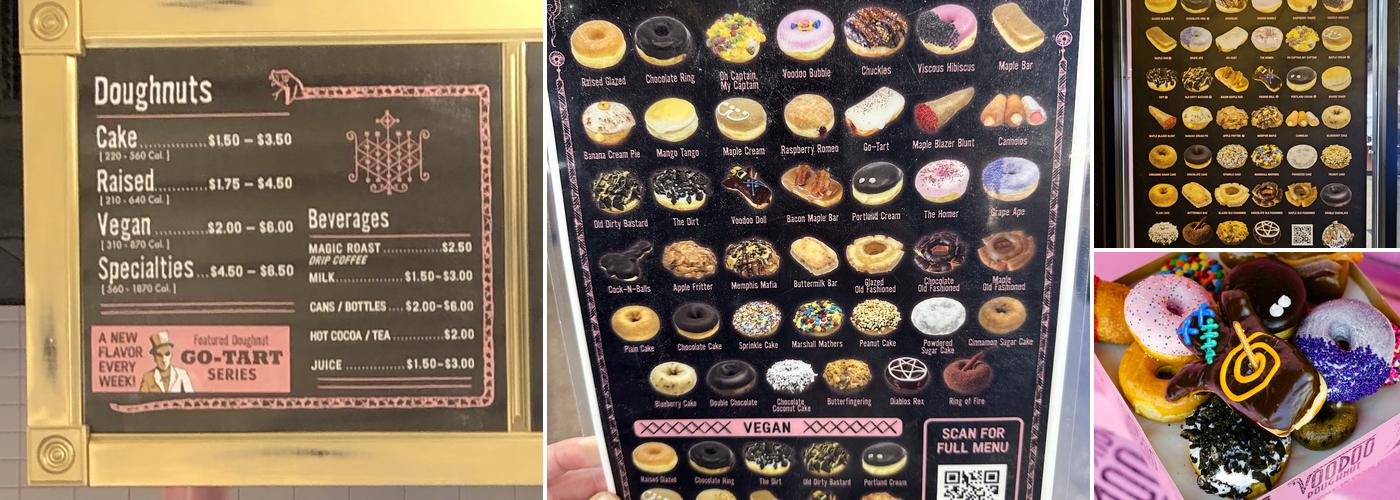 Voodoo Doughnut Menu