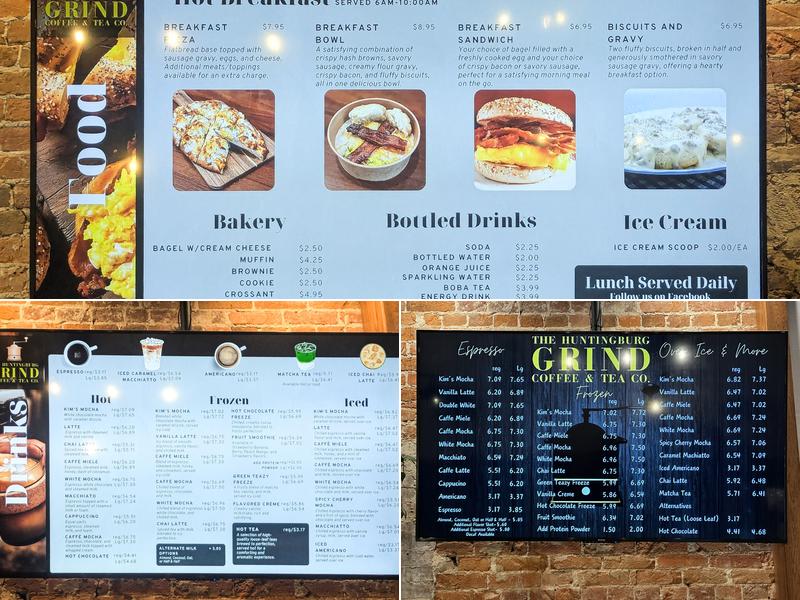 The Huntingburg Grind Menu