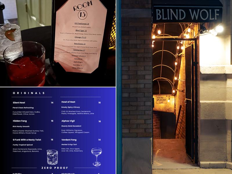 Blind Wolf Speakeasy Menu