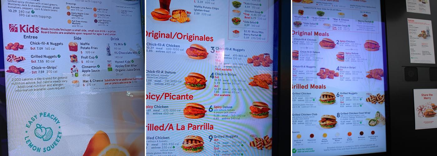 Chick-fil-A Menu