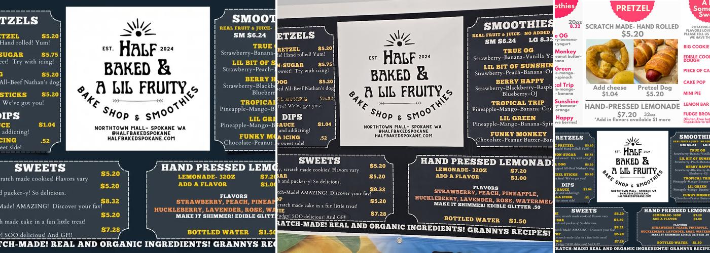 Half Baked & A Lil Fruity Menu