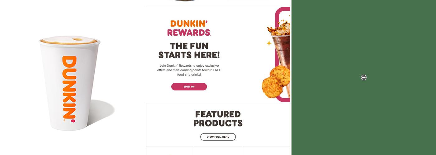 Dunkin' Menu
