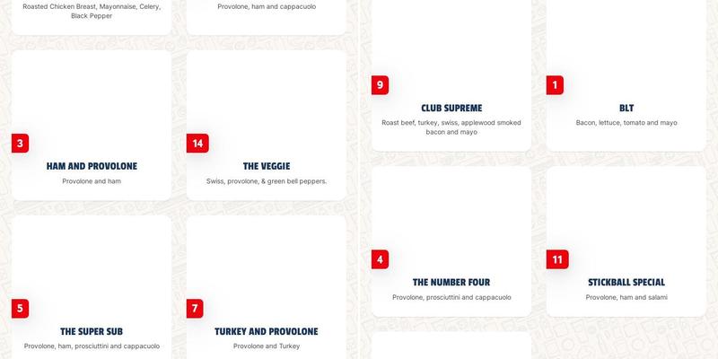 Jersey Mike's Subs Menu