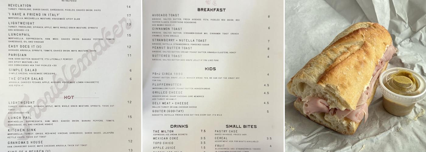 Troublemaker Cafe Menu