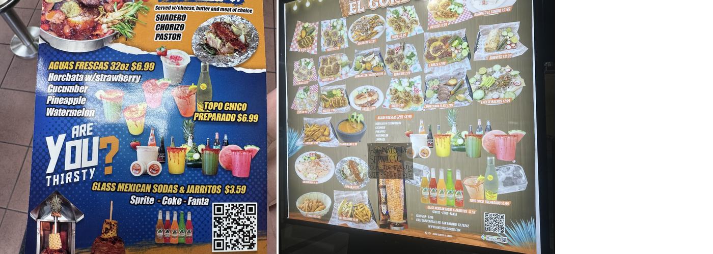 Mini Takitos El Gordo Menu