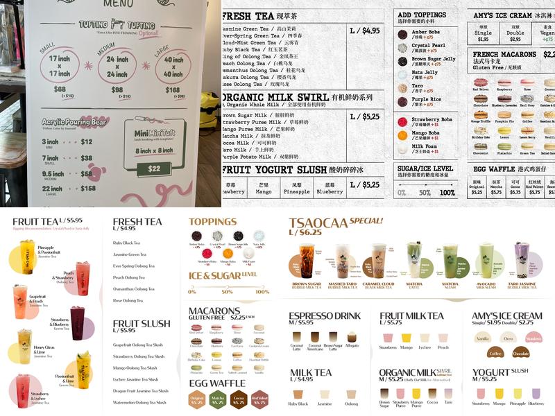 TSAOCAA UT Austin Menu