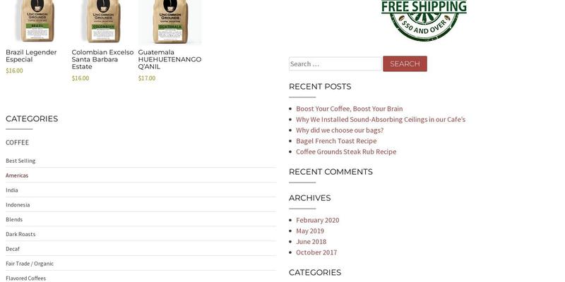 Uncommon Grounds Coffee & Bagels Menu