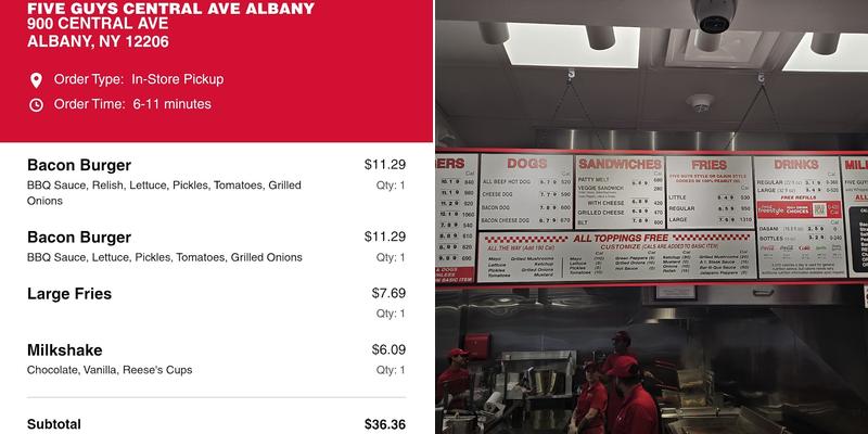 Five Guys Menu