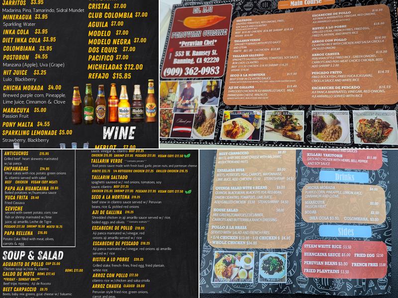 EL AJI PERUANO Menu