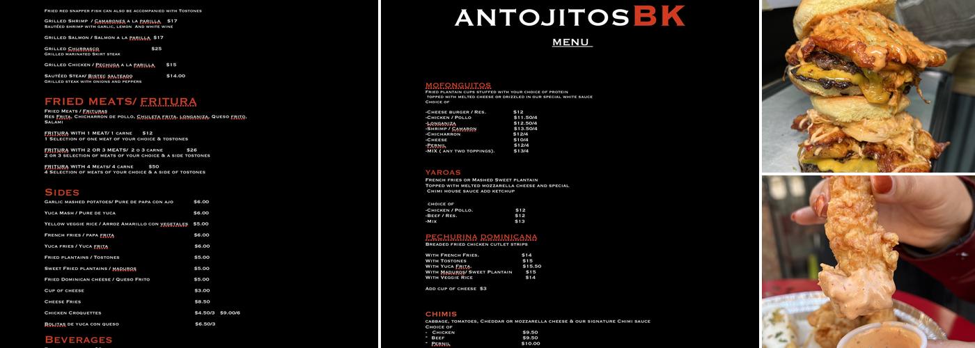Antojitos BK Menu