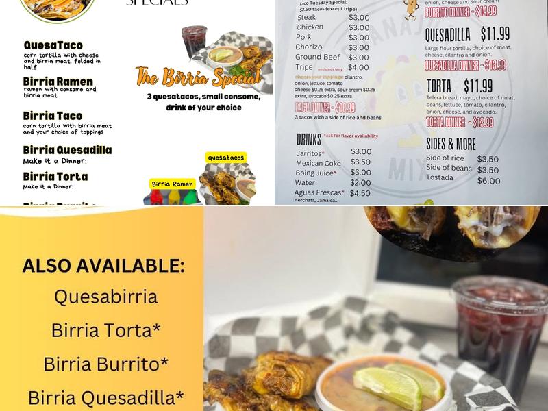 Taquería Guanajuato Mix Menu