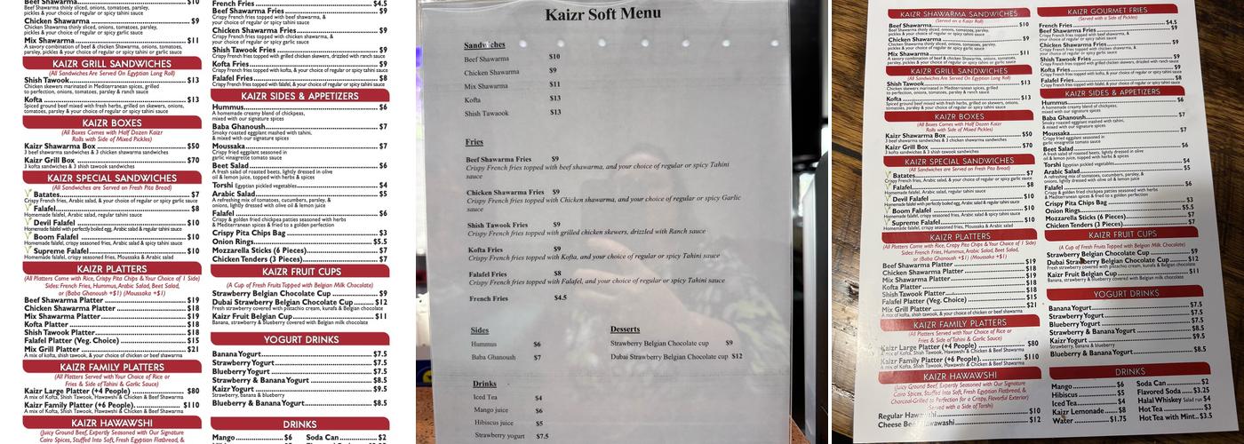 Kaizr Menu