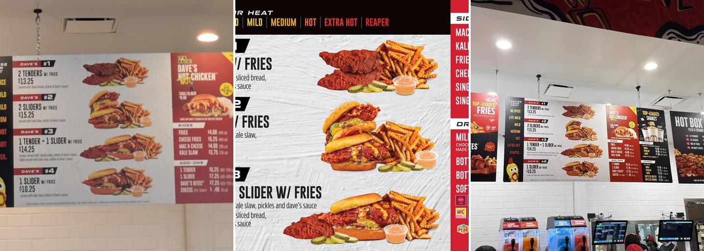 Dave’s Hot Chicken Menu