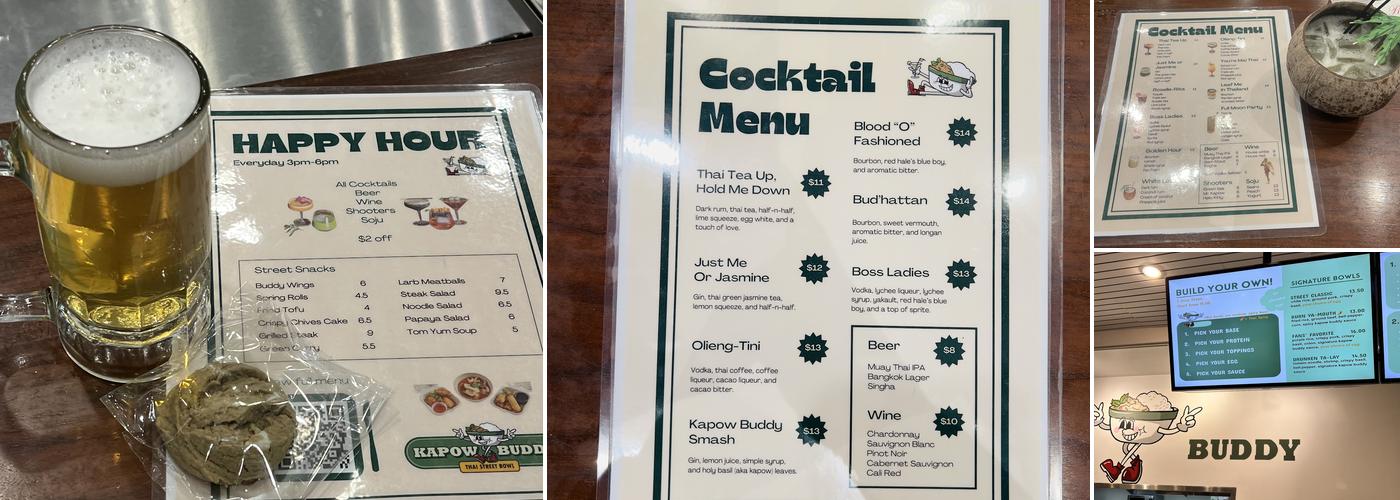Kapow Buddy Menu