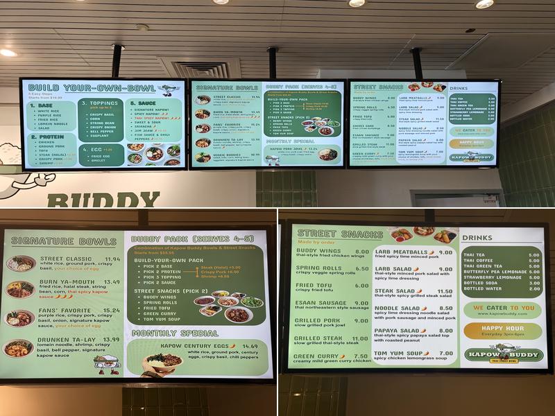 Kapow Buddy Menu