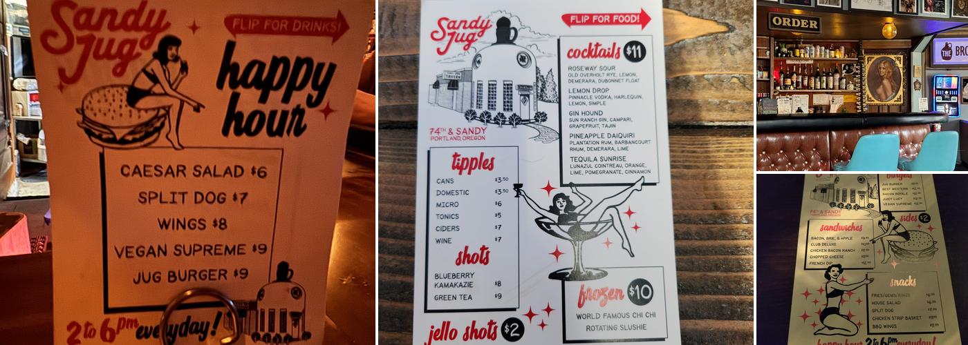 Sandy Jug Menu